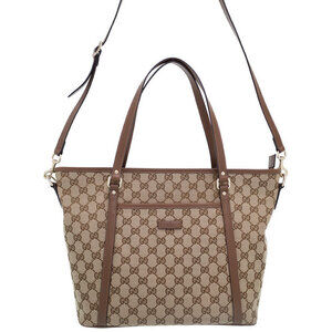 Gucci GG Monogram Joy Tote Peonia Flower Brown